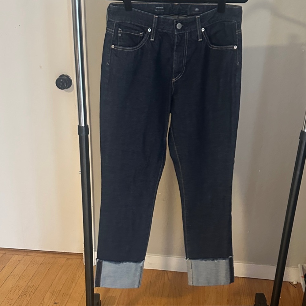 AG Adriano Goldschmied “The Mari” Straight Leg, High Rise 100% Cotton